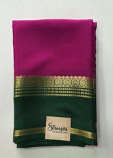 Pure Crepe Bentex contrast Magenta Green