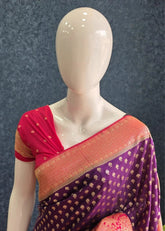 Gorgette Contrast Butta Purple Pink