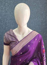 Raw Tussar Silk Purple