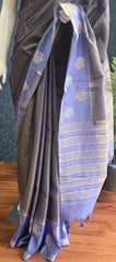 Soft Navy Blue /Blue Tissue Saree