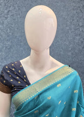 Semi silk Blue Navy Blue