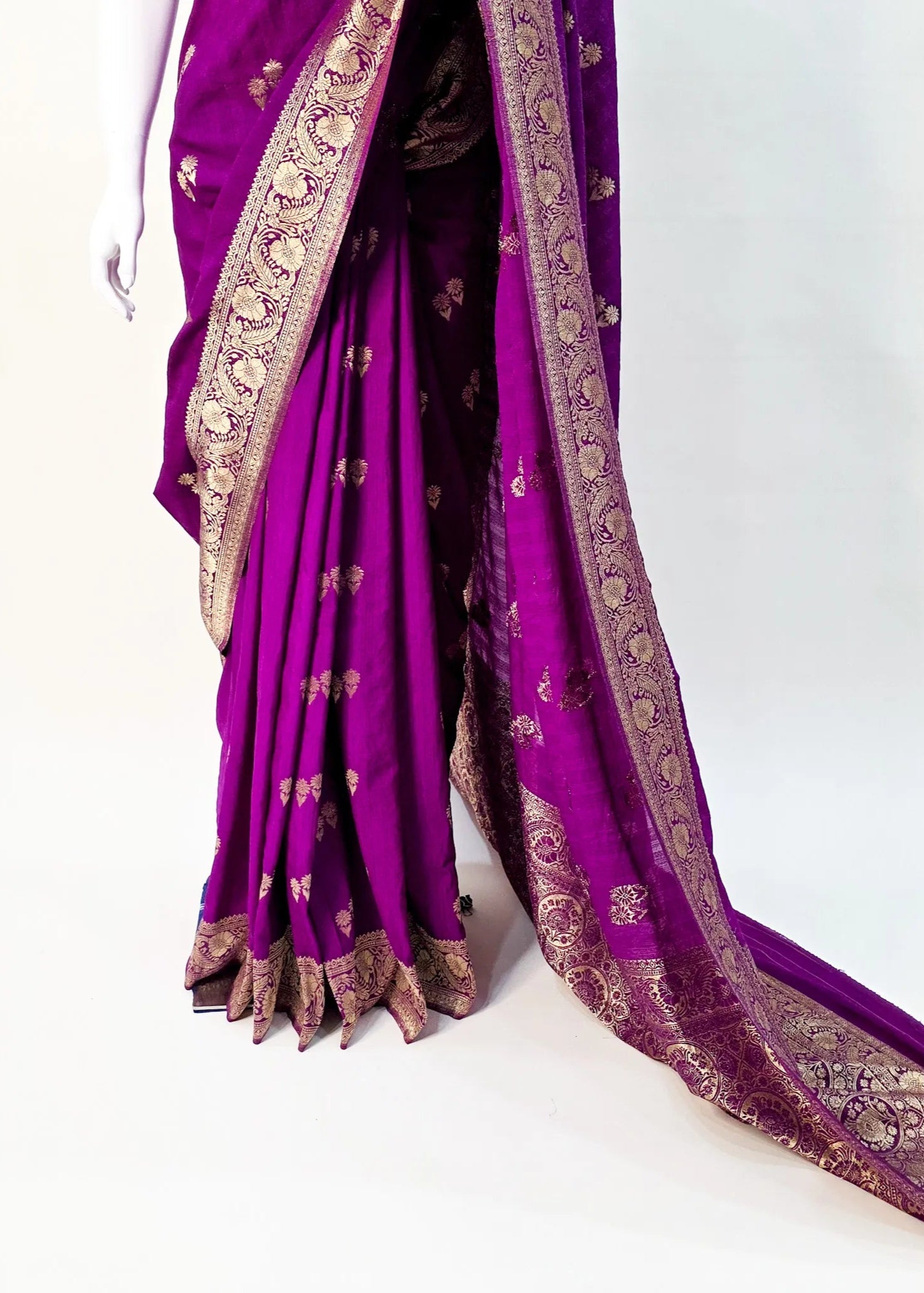 Tussar Gorgette- Purple