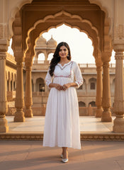 Mul Cotton White Frock