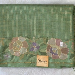 Viscose Checks Floral Embroidery