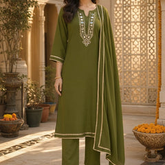 StoneWork Green Party Wear Suit