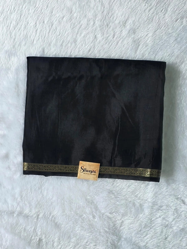 Viscose Black Elephant Motif