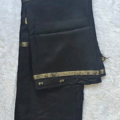 Viscose Black Elephant Motif