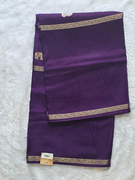 Viscose Purple Elehant motif