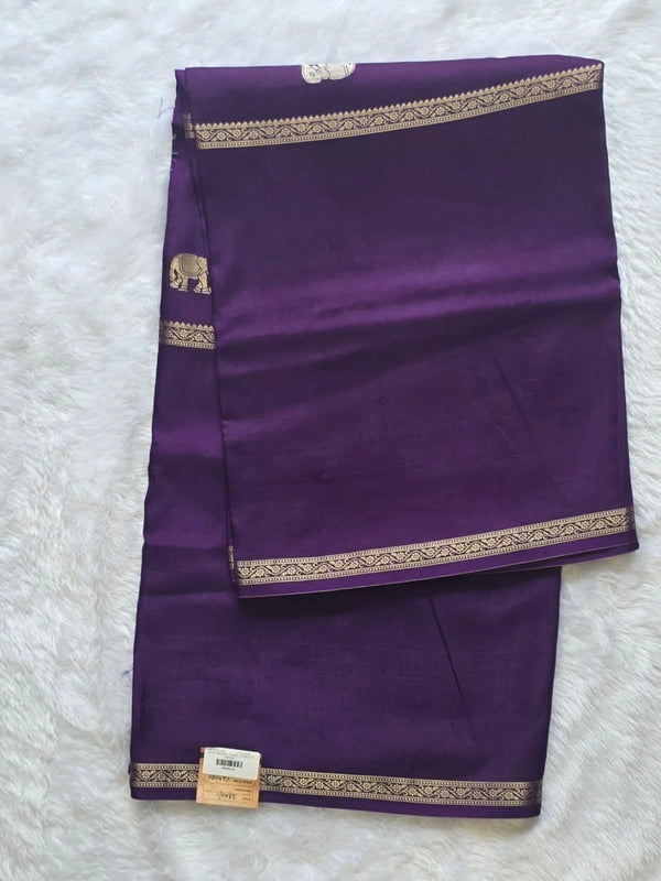 Viscose Purple Elehant motif