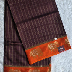 Contrast Checks Semi Silk Saree