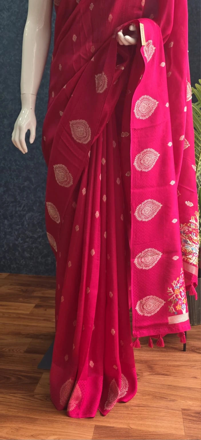 Tussar Silk Pink