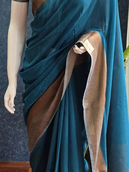 Contrast Jute Silk saree