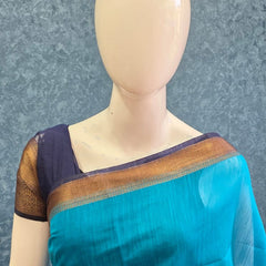 Contrast Jute Silk saree