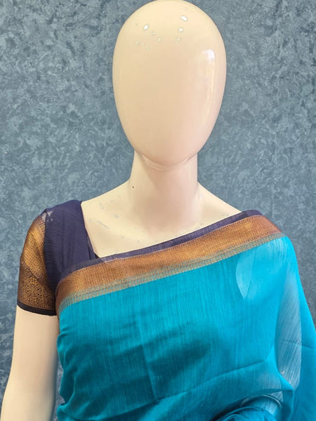 Contrast Jute Silk saree