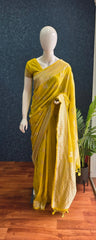 Tussar Gorgette- Yellow