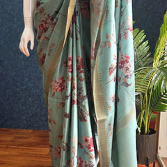 Tussar Silk - floral print
