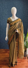 Kanchi Cotton - Muted Golden  & Black