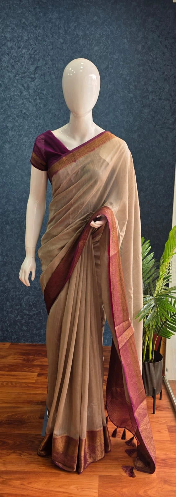 Jute Silk - Grey and Purple