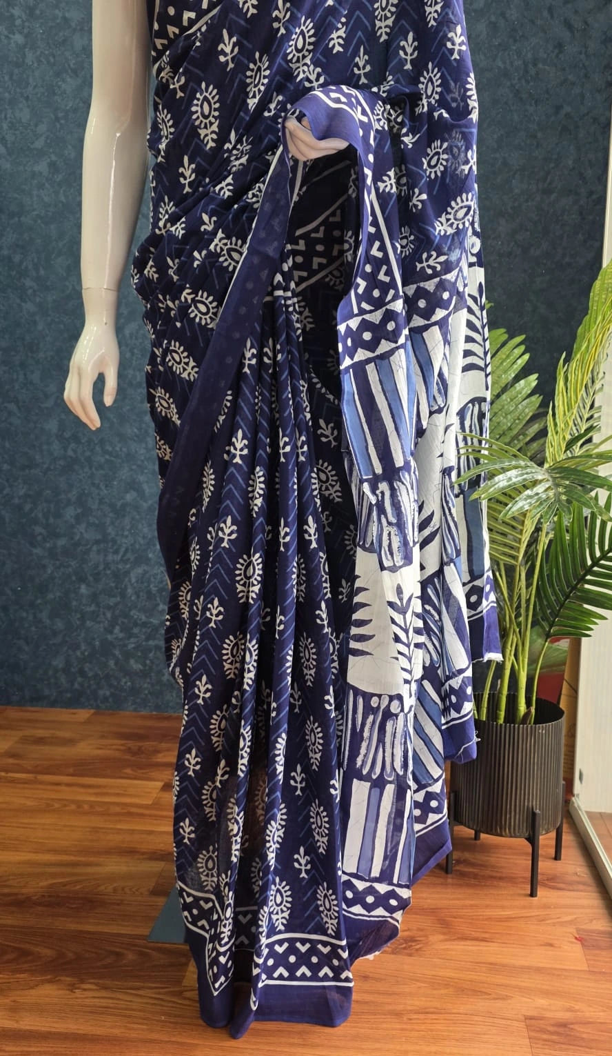 Jaipur Cotton - Blue and White