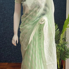 Soft Light Green Cotton Saree
