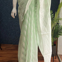 Soft Light Green Cotton Saree