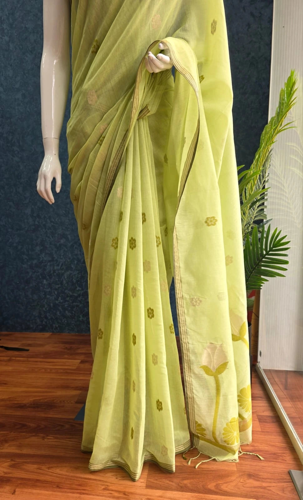 Cotton Jamdani- green