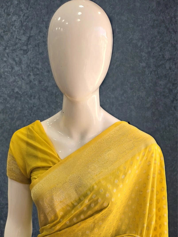 Semi Crepe Saree ( butta )