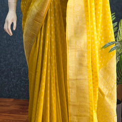 Semi Crepe Saree ( butta )