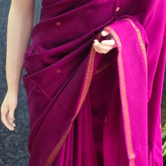 Bentex Border Purple Green Semi Silk Saree