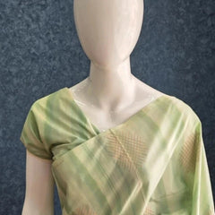 Premium Pista Green Semi Silk Saree