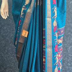 Soft Blue Semi Silk Saree