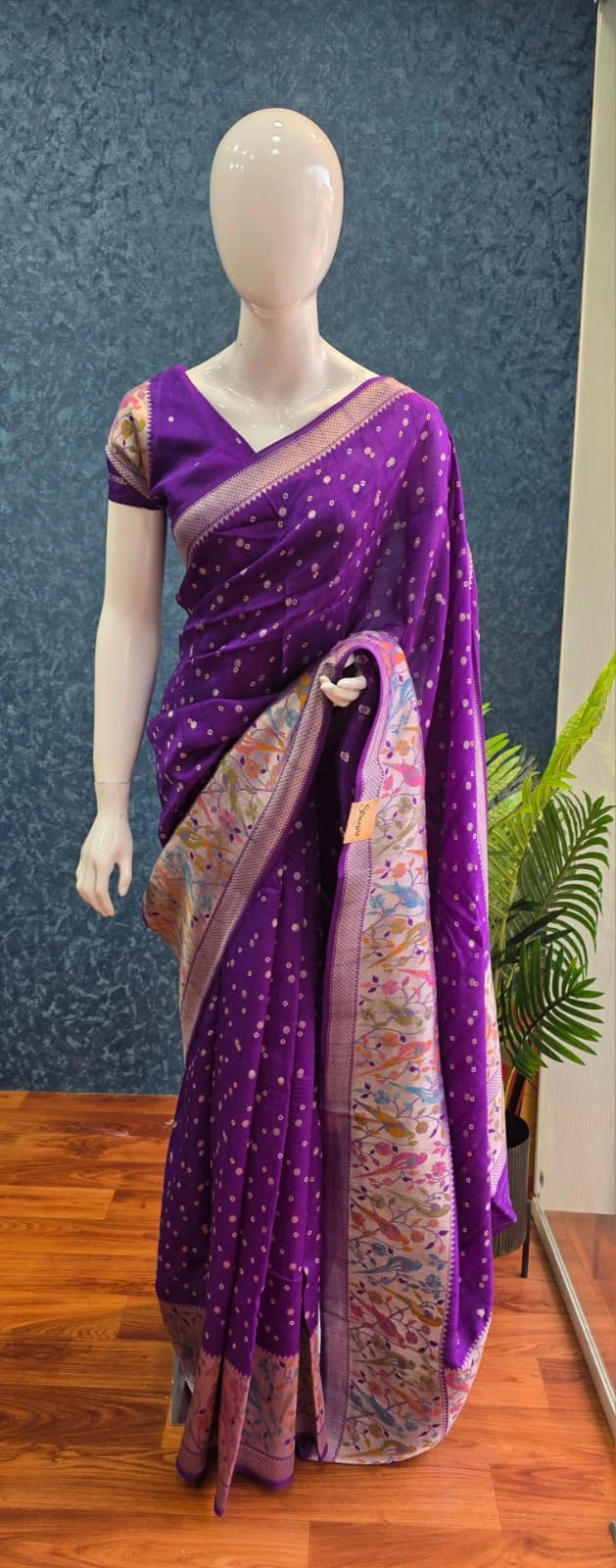 Bandhani - Purple