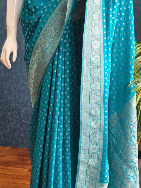 Semi Crepe Saree ( butta )