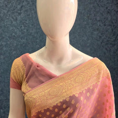 Khaddi Georgette Pure Banarasi Saree