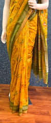 Jamdhani Ikkat yellow Green