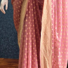 Khaddi Georgette Pure Banarasi Saree