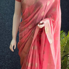 Pure Banarasi Matka Linen Silk Saree
