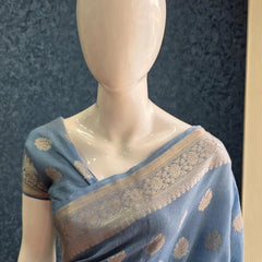 Pure Banarasi Matka Linen Silk Saree
