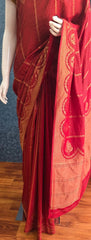 Moonga Silk Maroon-Yellow