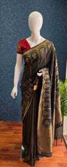 Moonga Silk Black & Maroon