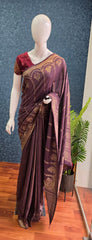 Moonga Silk - Purple  & Maroon