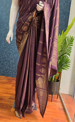 Moonga Silk - Purple  & Maroon