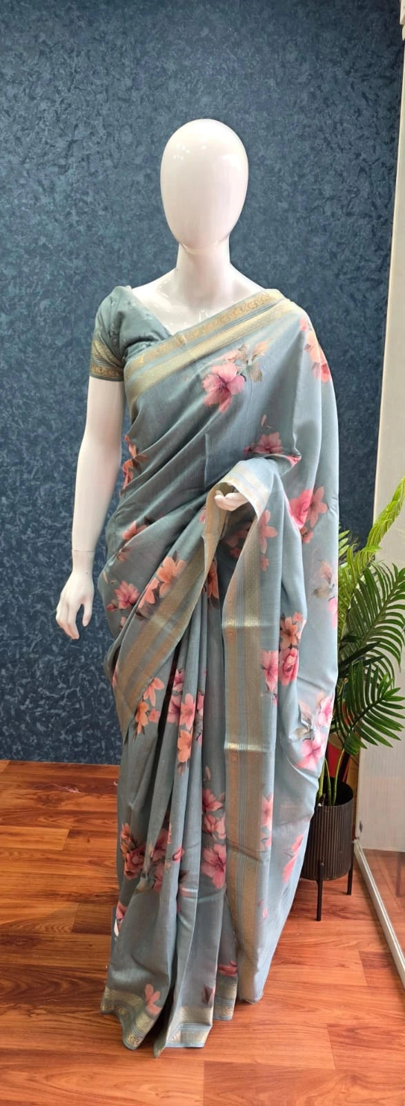 Pure Munga Silk - Blue