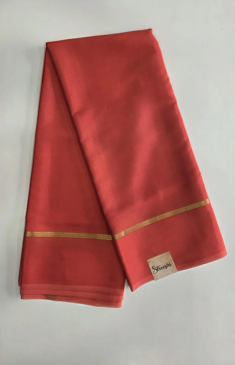 Pure Mysore Silk- Peach