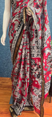 Mangalagiri Silk -Maroon - black