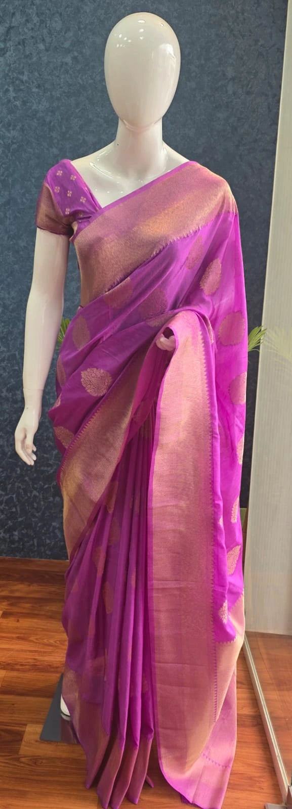 Semi Matka Silk- Purple