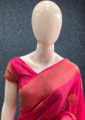 Semi Matka Silk  - Pink