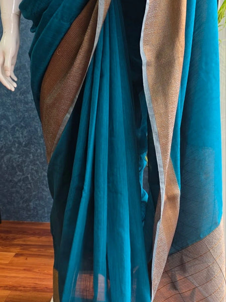 Contrast Jute Silk saree