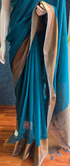 Jute Silk -Blue Grey blouse