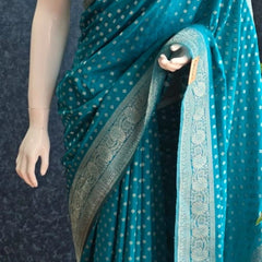 Butta Ananda Banarasi Crepe Saree